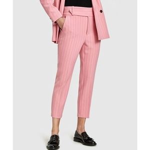🌸 Ganni | Brighton Pink Pinstripe Straight Leg Pants 36
